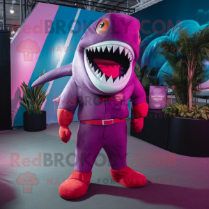 Magenta Megalodon mascotte...