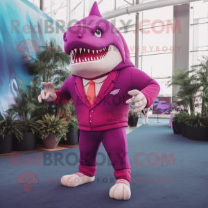 Magenta Megalodon mascotte...