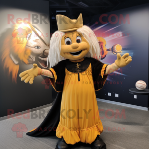 Gold Witch maskot kostume...