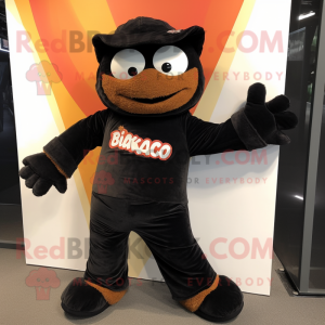 Personagem de mascote preto...