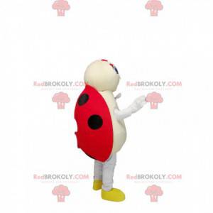 Mascotte de coccinelle avec des chaussures jaunes -