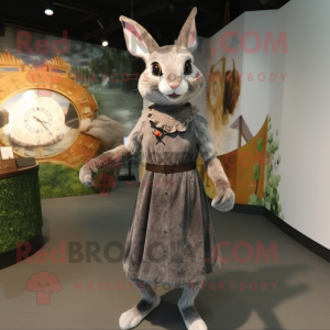 Gray Wild Rabbit mascotte...