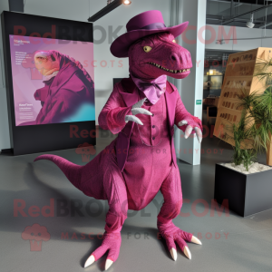 Magenta Iguanodon maskot...