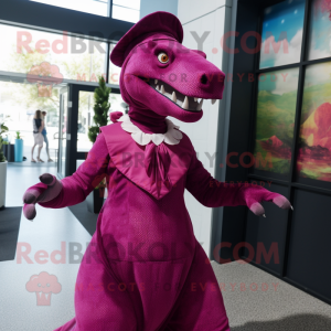 Magenta Iguanodon mascotte...