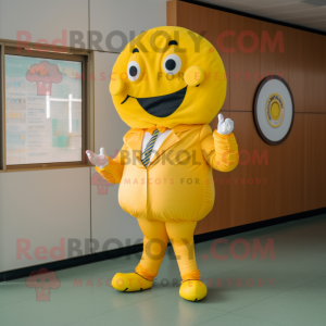 Lemon Yellow Donut mascotte...