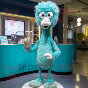 Cyan Ostrich mascotte...