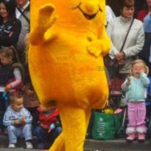 Mascotte gigante del pupazzo di neve gialla della patata -