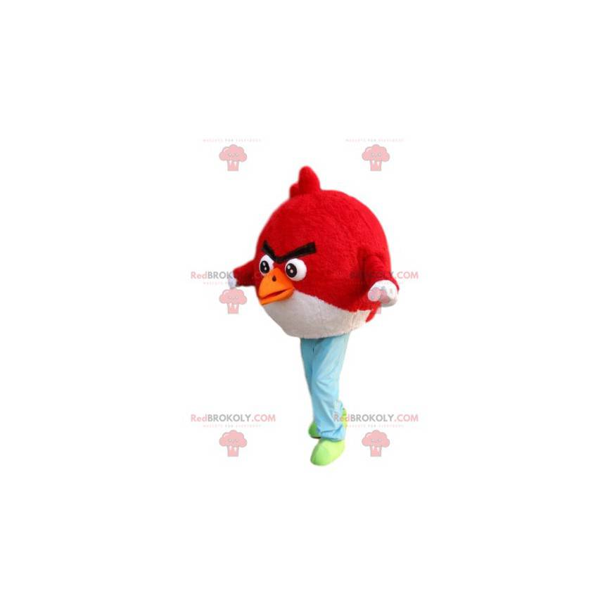 Angry Bird maskot röd och svart - Redbrokoly.com