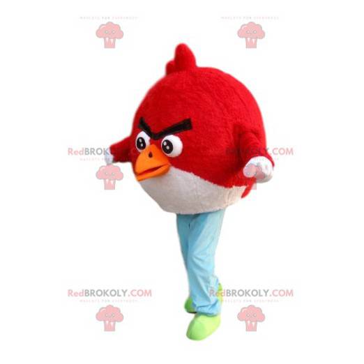 Mascote do Angry Bird vermelho e preto - Redbrokoly.com
