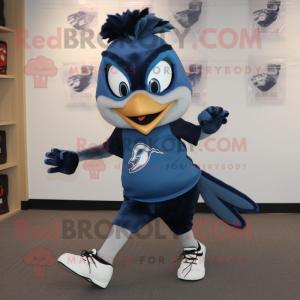 Navy Blue Jay maskot...