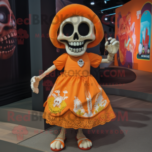 Orange Skull mascotte...