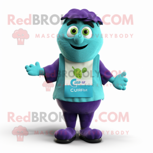 Cyan Grape mascotte kostuum...