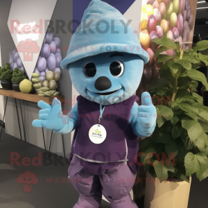 Cyan Grape mascotte kostuum...