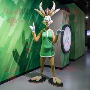 Groene Gazelle mascotte...