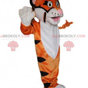 Mascote tigre muito brincalhão e fofo - Redbrokoly.com