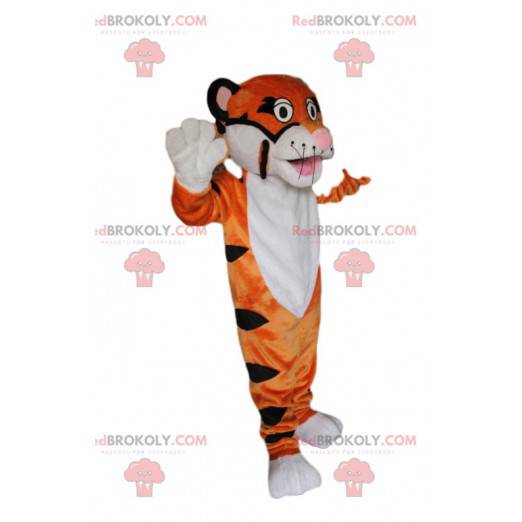 Mascote tigre muito brincalhão e fofo - Redbrokoly.com