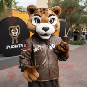 Bruin Puma mascotte kostuum...