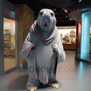 Grijze Walrus mascotte...