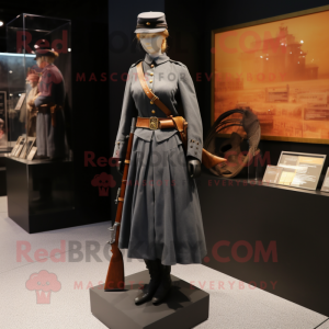 nan Civil War Soldier mascot costume character dressed with a Skirt and Belts