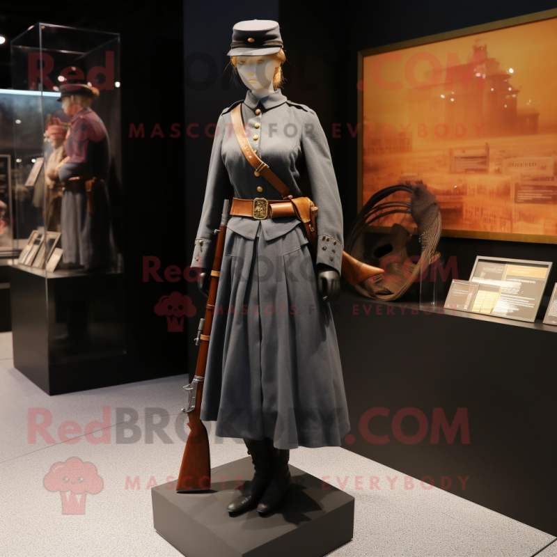 nan Civil War Soldier mascot costume character dressed with a Skirt and Belts nan Civil War Soldier mascot costume character dressed with a Skirt and Belts