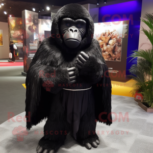 Sort Gorilla maskot kostume...