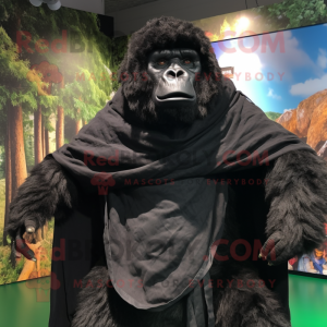 Sort Gorilla maskot kostume...