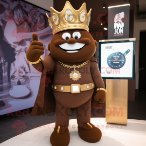 Brown King mascotte kostuum...