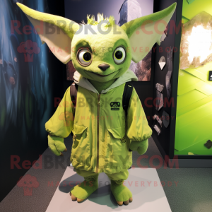 Lime Green Bat mascotte...