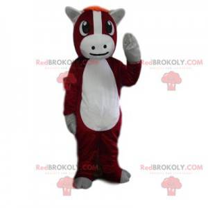 Very cute brown and white donkey mascot - Redbrokoly.com