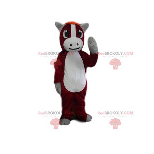 Very cute brown and white donkey mascot - Redbrokoly.com
