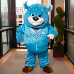 Sky Blue Bison mascotte...