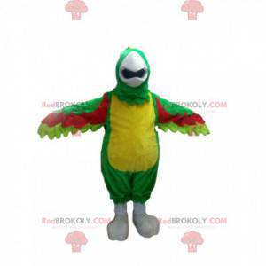Flerfarvet papegøje maskot med en smuk kam - Redbrokoly.com
