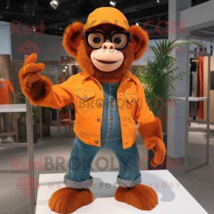 Orange Chimpansee mascotte...