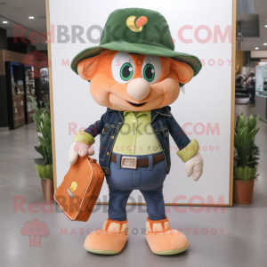 Peach Leprechaun Hat maskot...