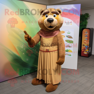 Tan Alliance maskot kostume...