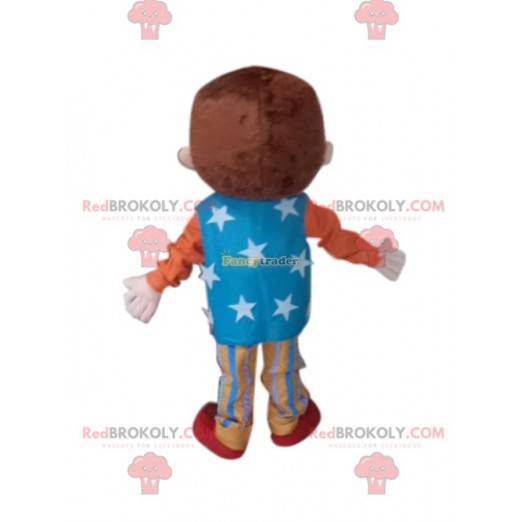 Mascotte de petit garçon avec une tenue de cirque -