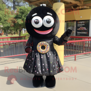 Black Donut maskot drakt...