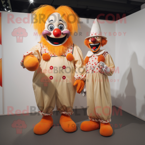 Peach Evil Clown maskot...