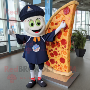 Navy Pizza Slice maskot...