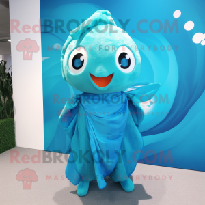 Cyan Goldfish mascotte...