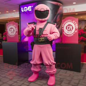 Rosa Gi Joe maskot drakt...