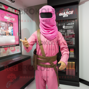 Rosa Gi Joe maskot kostym...