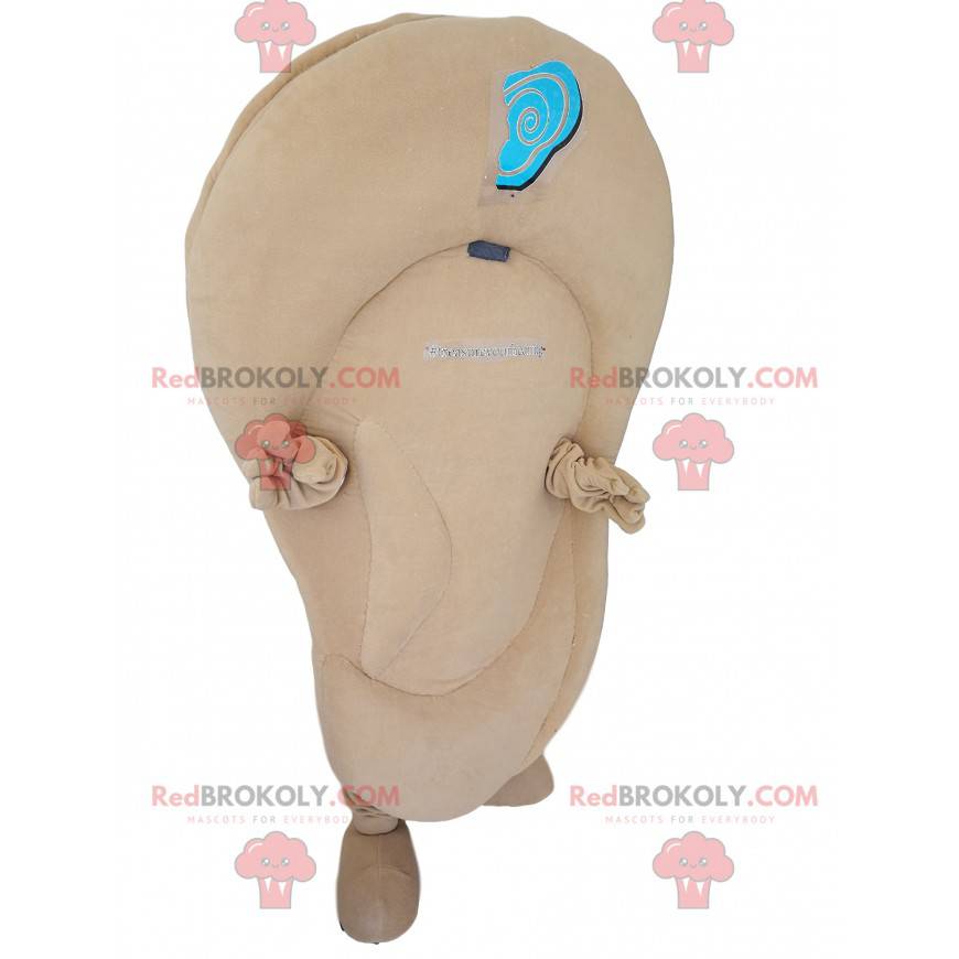 Beige ear mascot. Beige ear suit - Redbrokoly.com