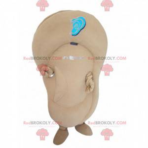 Beige Ohr Maskottchen. Beiger Ohranzug - Redbrokoly.com