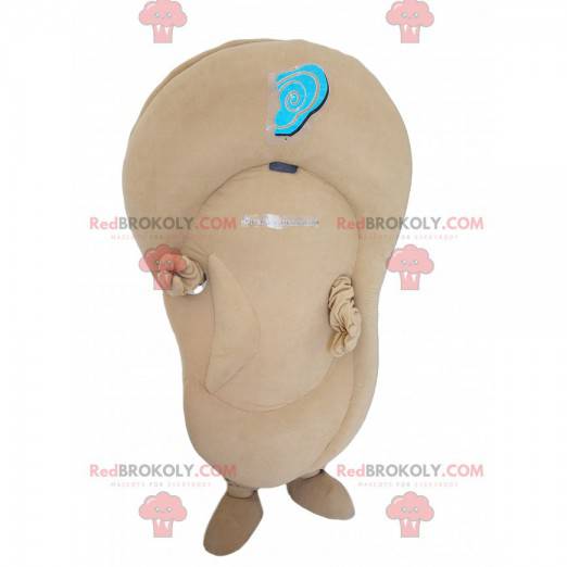 Beige Ohr Maskottchen. Beiger Ohranzug - Redbrokoly.com