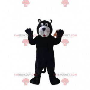 Mascotte de panthère noire stupéfaite - Redbrokoly.com