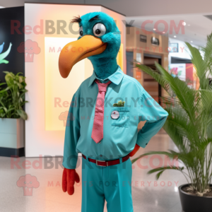 Teal Flamingo mascotte...