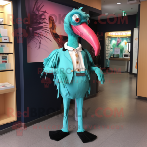 Teal Flamingo mascotte...