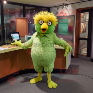 Lime Green Chicken maskot...