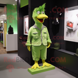 Lime Green Chicken mascotte...